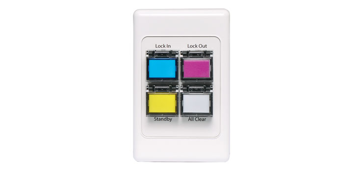 Remote Lockdown Vertical Wallplate To Suit A4595A