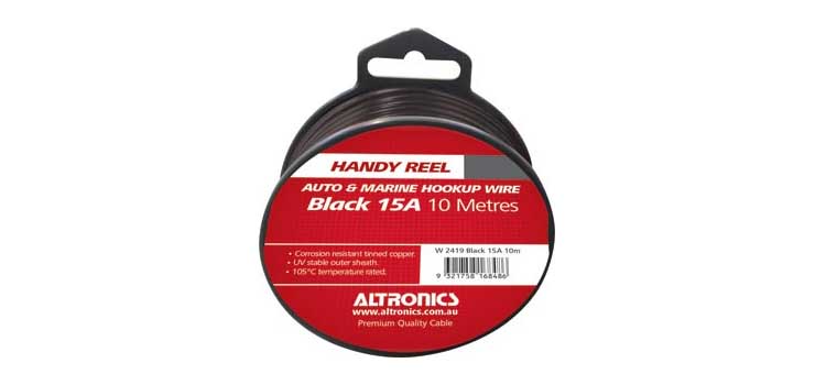 16AWG Black 10m Tinned Automotive Single Core Cable Reel