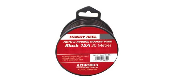 16AWG Black 30m Tinned Automotive Single Core Cable Reel
