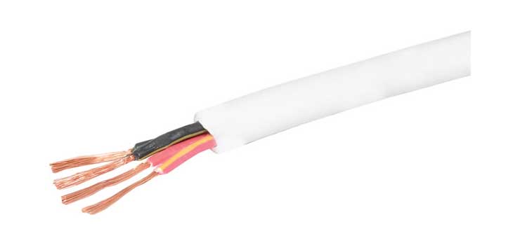 18AWG 4 Core White Hi-Fi Speaker Cable