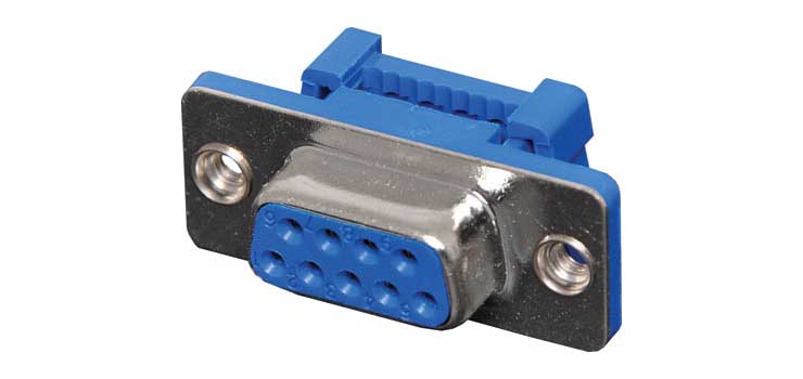 DE9 Female with IDC Termination Metal Version
