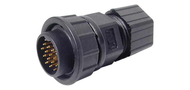 18 Pin 5A Locking Male Line IP67 Waterproof Plug