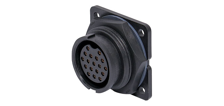 18 Pin 5A Locking Female Chassis IP67 Waterproof Socket