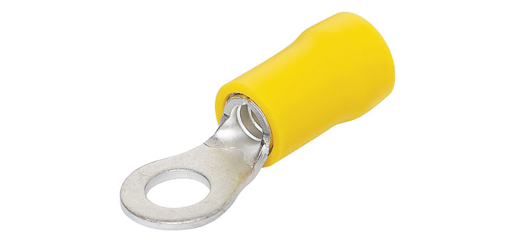 Yellow 5mm Ring Crimp Pk 10