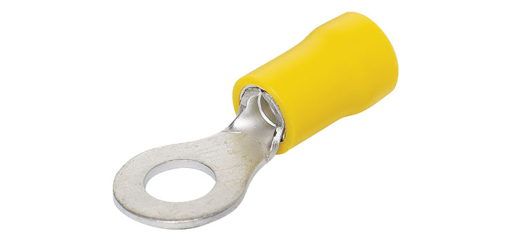 Yellow 6mm Ring Crimp Pk 100
