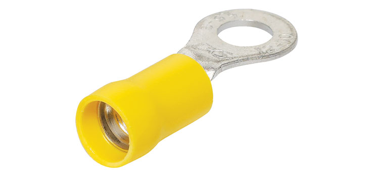 Yellow 6mm Ring Crimp Pk 100