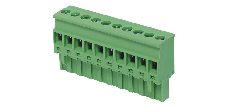 10 Way 5.08mm Vert. Top Entry Pluggable Terminal Plug