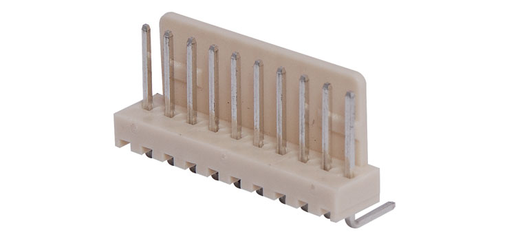 10 Way 2.54mm 90 Deg. PCB Mount Pin Header