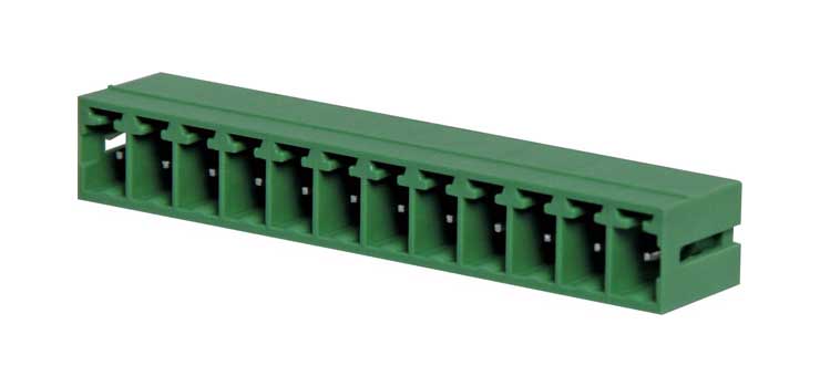 12 Way 3.81mm Vert. PCB Mnt Boxed Pluggable Skt