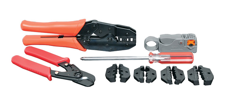 Crimptool Ratchet Coaxial Universal Kit