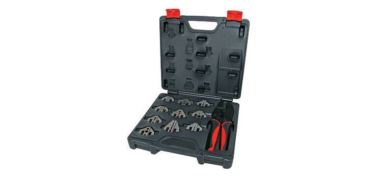 10 Jaw Magnetic Ratchet Universal Crimptool Kit