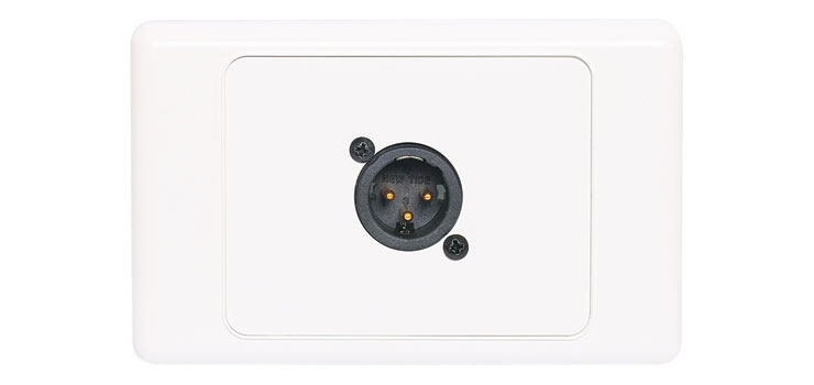 3 Pin XLR Horizontal Microphone Wallplate