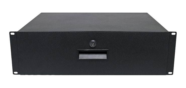 3U 350mm Deep 19" Lockable Rack Drawer