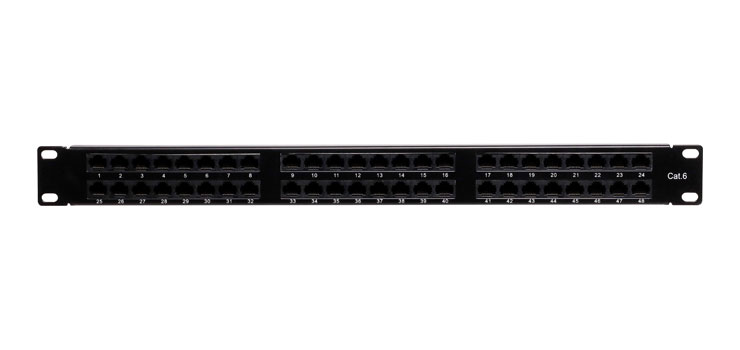 48 Port 1RU Enhanced Cat6 Patch Panel