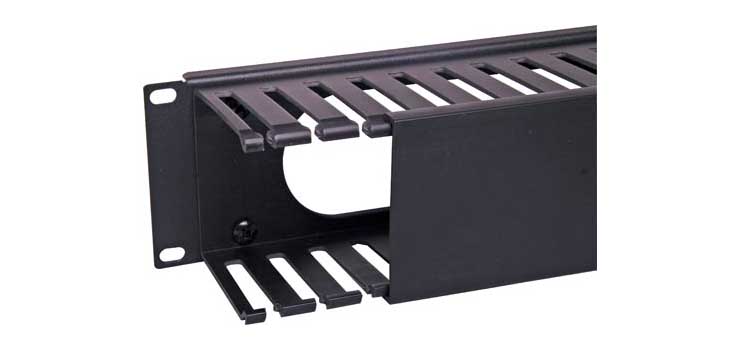 2U Enclosed Cable Hanger 19" Rack Panel