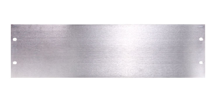 3U / 3RU Raw Aluminium 19" Rack Blanking Panel