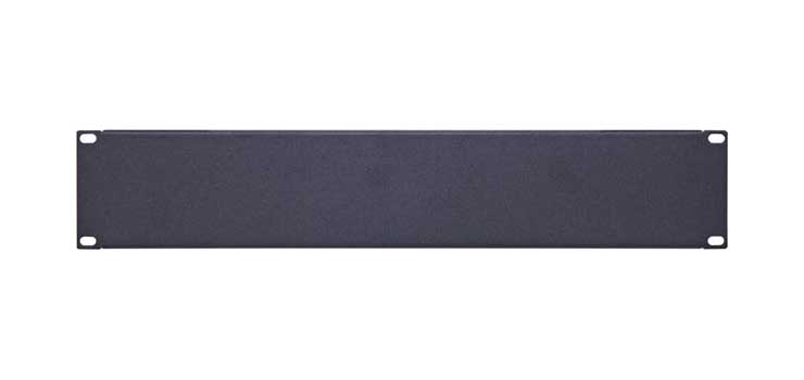 2U / 2RU Black Steel 19" Rack Blanking Panel