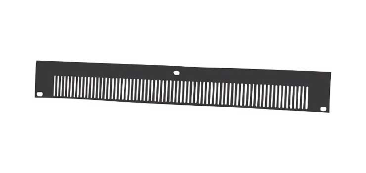 1U / 1RU Black Steel Reinforcement 19" Rack Blanking Panel