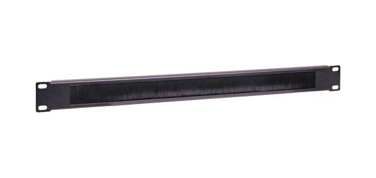 1U / 1RU Brush Cable Entry 19" Rack Blanking Panel