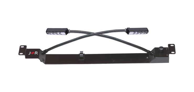 1U 19" Dual Gooseneck LED Lamp Rack Panel