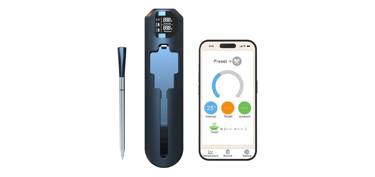 Wireless Bluetooth BBQ Probe Meat Thermometer