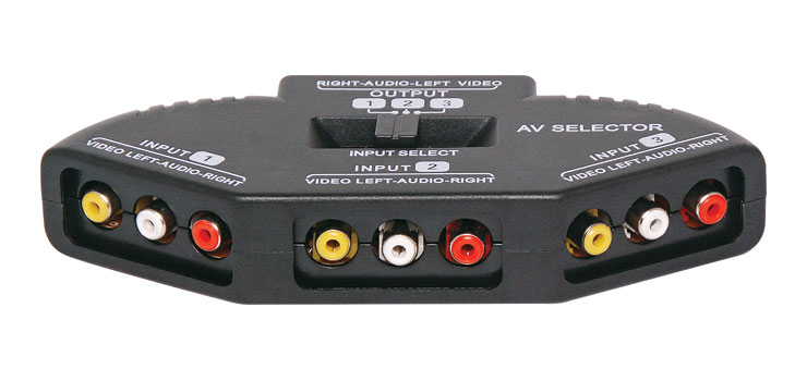 Stereo Composite 3 Way RCA Signal Switcher