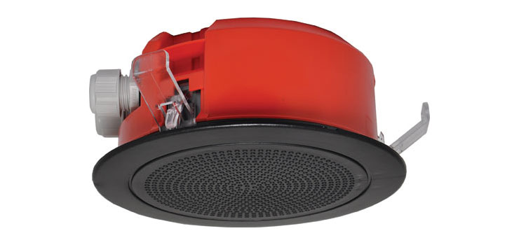 100mm 100V 5W Ceiling EWIS Speaker Black Grille