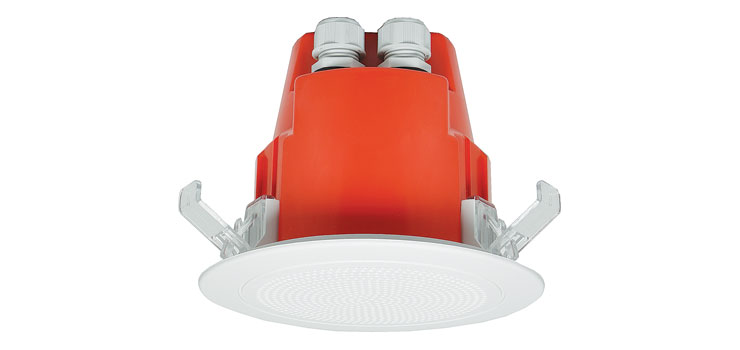 100mm 100V 5W Ceiling EWIS Speaker White Plastic Grille