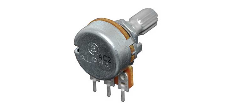 100k Lin 18T Spline 16mm Single Horizontal PCB Pot