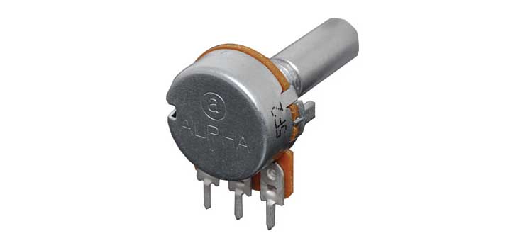 5k Lin D Shaft 16mm Single Horizontal PCB Pot