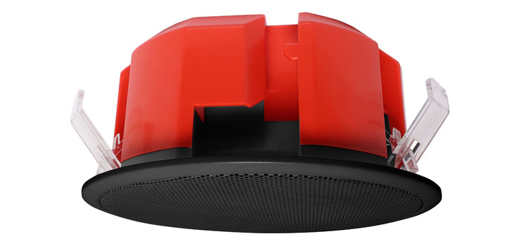 100mm 100V 6W Ceiling EWIS Speaker Black Metal Grille (V2)