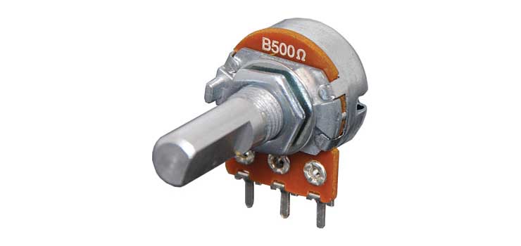 500R Lin D Shaft 16mm Single Horizontal PCB Pot