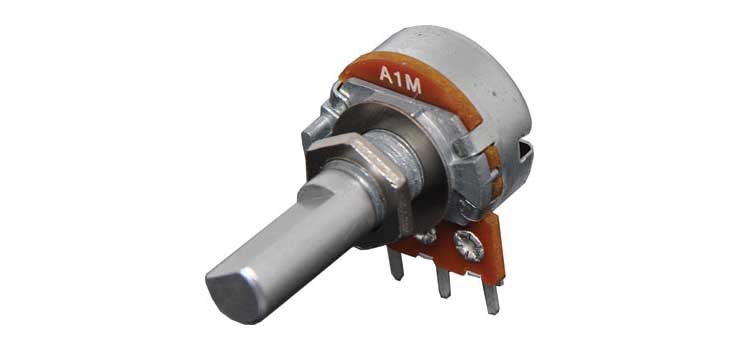 1M Log D Shaft 16mm Single Horizontal PCB Pot