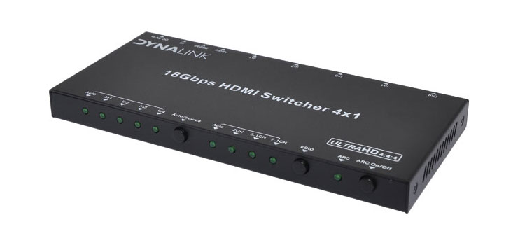4 Way 4K HDMI Switcher With Audio Extractor & RS232