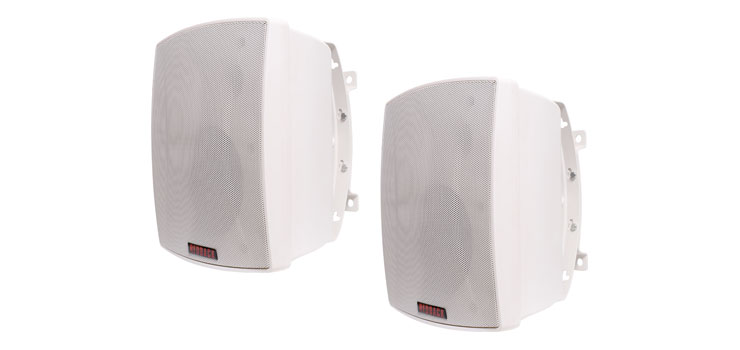 45W 100V 8 Ohm Wall Mount White Speaker Pair