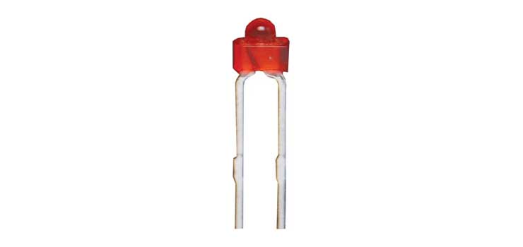 Red 0.6mcd 3mm Low Profile Through Panel LED