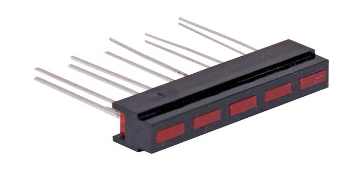 5xRed Bar Graph LED