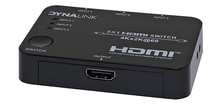 3 Way HDMI 4K Switcher With Remote Control