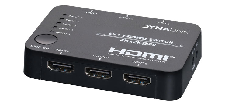 18Gbps 5 Way HDMI Switcher