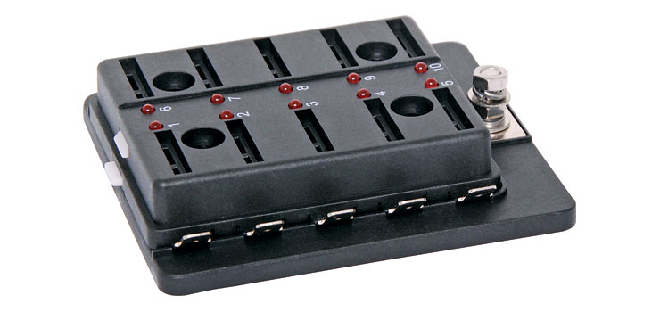 Blade Fuse Block Panel With LED 10 Fuse